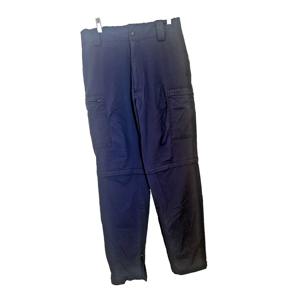 BLAUER Flexforce Dark Navy Blue Zip-Off Rain Cycling Bike Pants # 8822Z Mens 34L